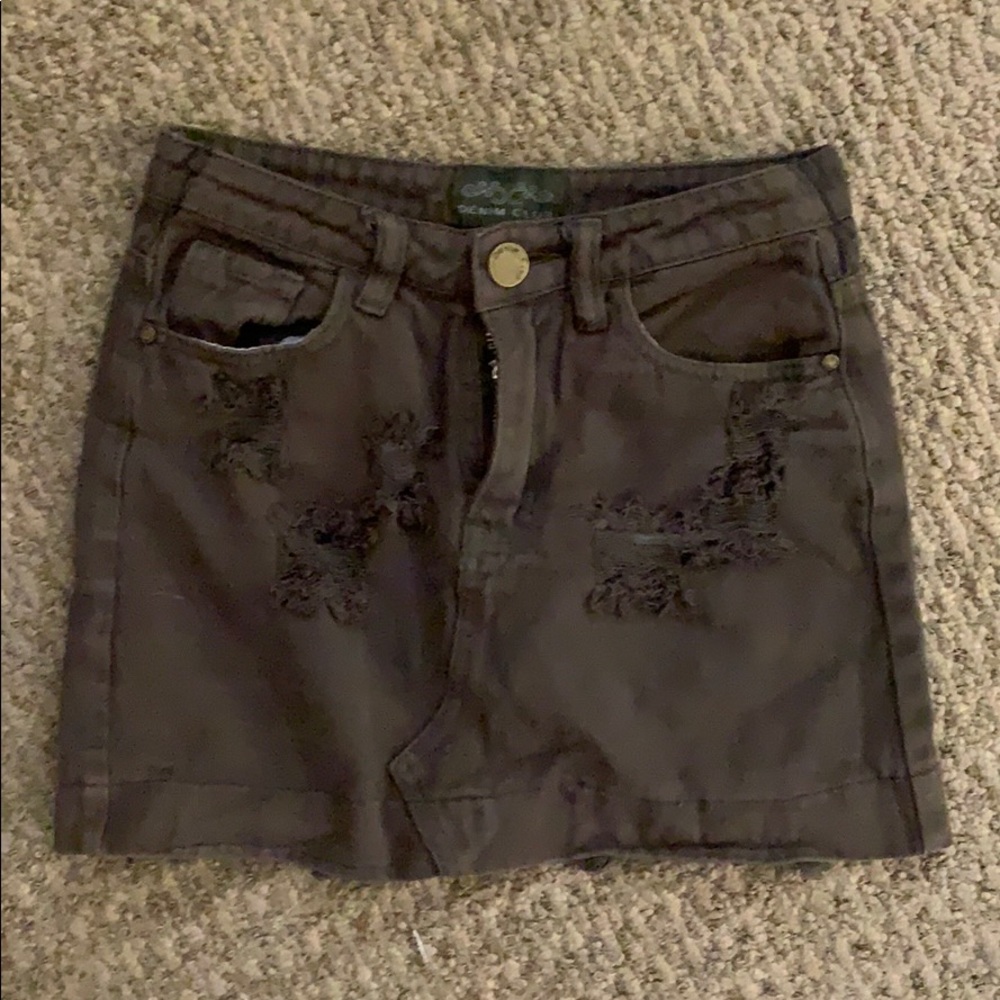 Army Green Mini Skirt